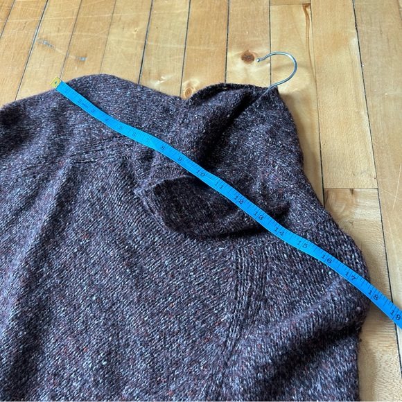 Frank and Oak Brown Turtleneck Relaxed Lambs Wool Sweater - Picture 6 of 9